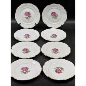 Set of 8 Vintage Hutschenreuther Selb Pasco “The Dundee” Salad Plates